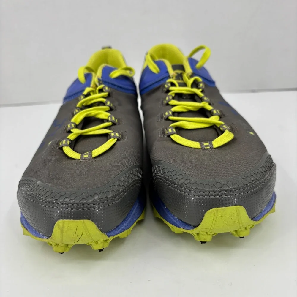 Icebug Aurora-L BUGrip Trail Running Shoes Womens 10 Grey Blue Lime Studded